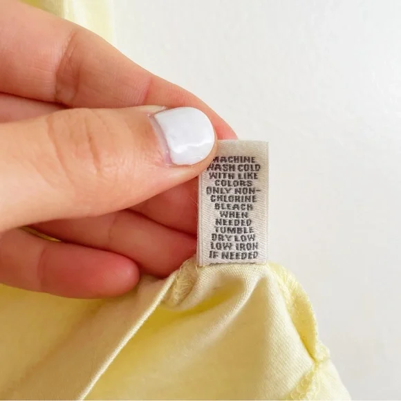 Abercrombie and fitch butter yellow spell out tee shirt 3d logo baby tee y2k XS - Picture 8 of 9